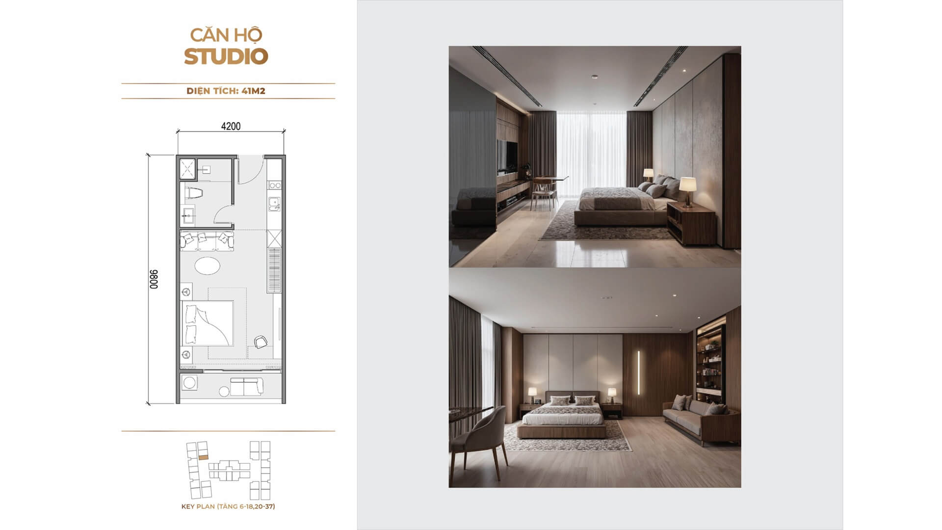 thiết kế căn hộ studio dự án sunshine River Park Ciputra
