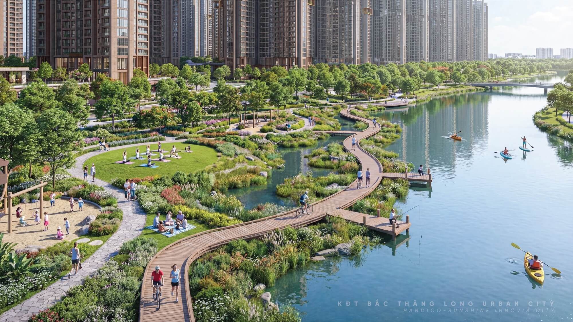 tiện ích dự án the grand riveria đông anh