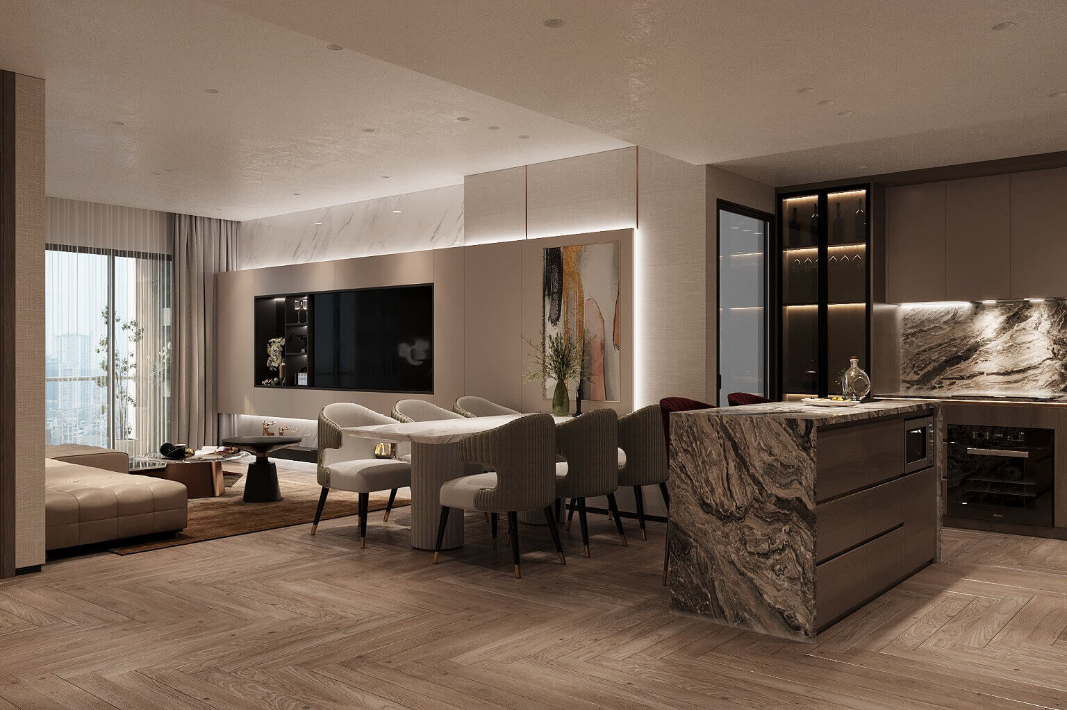 nội thất căn hộ the legatus 22 liễu giai