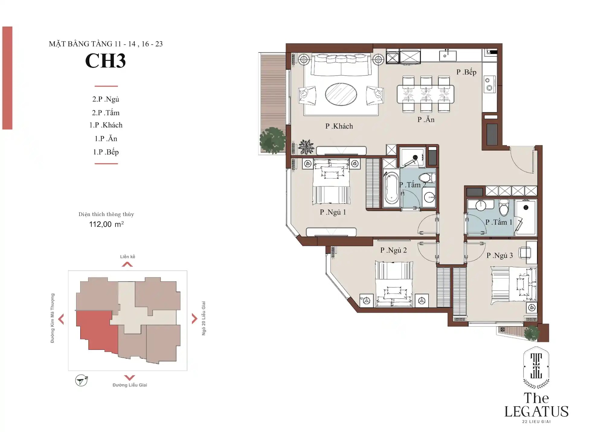 thiết kế căn hộ the legatus 22 liễu giai